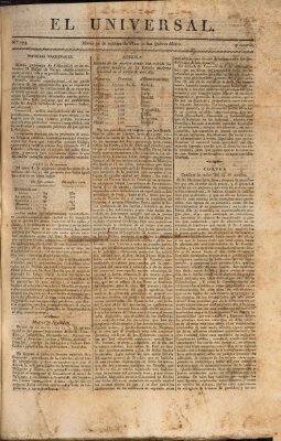 El Universal Dienstag 31. Oktober 1820