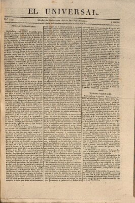 El Universal Samstag 4. November 1820