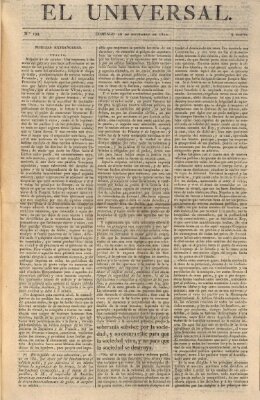 El Universal Sonntag 26. November 1820