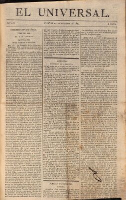 El Universal Freitag 15. Dezember 1820