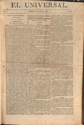El Universal Mittwoch 3. Januar 1821