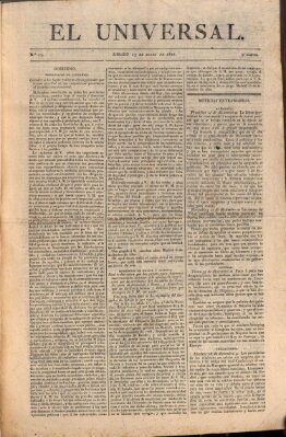 El Universal Samstag 13. Januar 1821