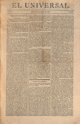 El Universal Dienstag 16. Januar 1821