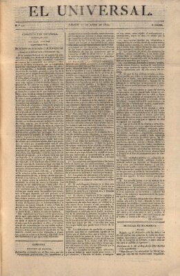 El Universal Samstag 27. Januar 1821