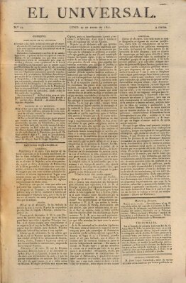 El Universal Montag 29. Januar 1821