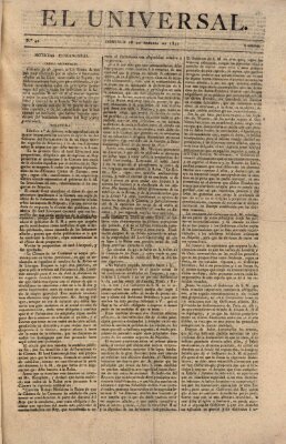 El Universal Sonntag 18. Februar 1821