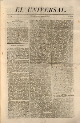 El Universal Sonntag 25. März 1821