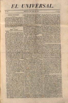 El Universal Dienstag 27. März 1821