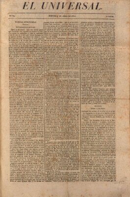 El Universal Dienstag 3. April 1821