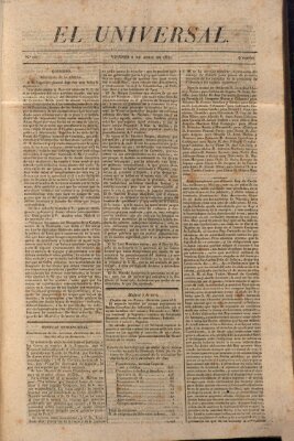 El Universal Freitag 6. April 1821