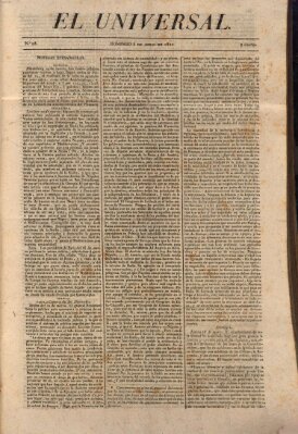 El Universal Sonntag 8. April 1821