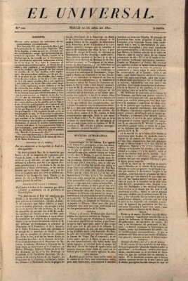 El Universal Dienstag 10. April 1821