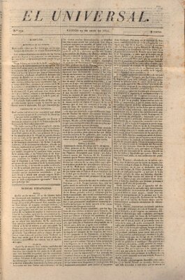 El Universal Freitag 13. April 1821