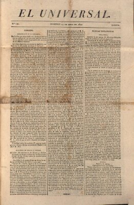 El Universal Sonntag 15. April 1821