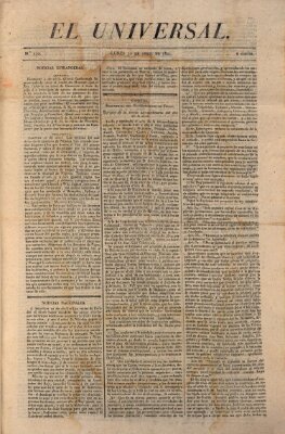 El Universal Montag 30. April 1821