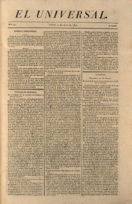 El Universal Montag 21. Mai 1821