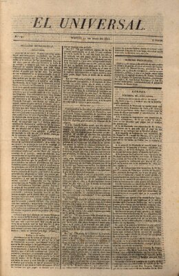 El Universal Dienstag 22. Mai 1821