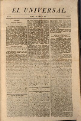 El Universal Montag 4. Juni 1821