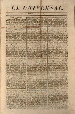 El Universal Dienstag 12. Juni 1821