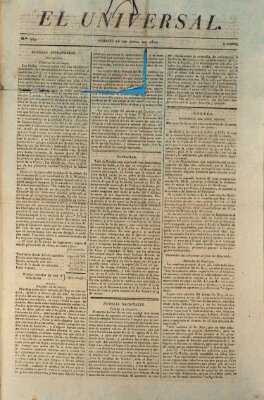 El Universal Samstag 16. Juni 1821