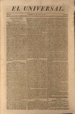 El Universal Sonntag 24. Juni 1821