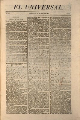 El Universal Mittwoch 27. Juni 1821