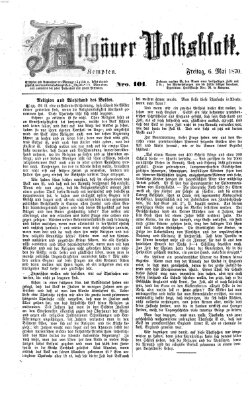 Allgäuer Volksblatt Freitag 6. Mai 1870