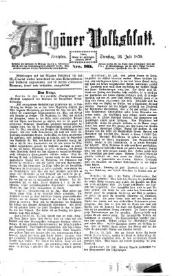 Allgäuer Volksblatt Dienstag 26. Juli 1870