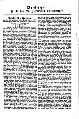 Deutsches Volksblatt für das Main- und Nachbar-Land Sonntag 22. Juli 1860