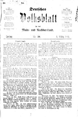 Deutsches Volksblatt für das Main- und Nachbar-Land Freitag 1. März 1861