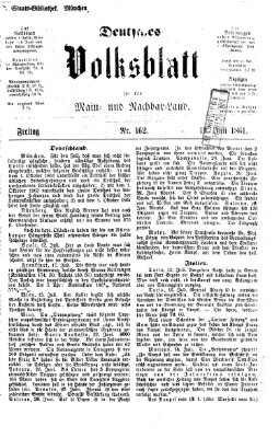 Deutsches Volksblatt für das Main- und Nachbar-Land Freitag 19. Juli 1861