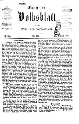 Deutsches Volksblatt für das Main- und Nachbar-Land Freitag 23. August 1861