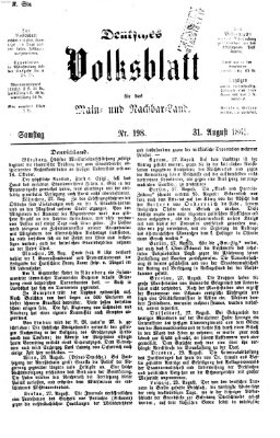 Deutsches Volksblatt für das Main- und Nachbar-Land Samstag 31. August 1861
