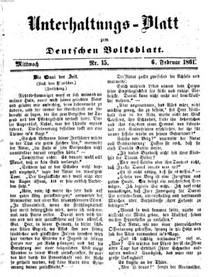 Deutsches Volksblatt für das Main- und Nachbar-Land. Unterhaltungs-Blatt zum Deutschen Volksblatt (Deutsches Volksblatt für das Main- und Nachbar-Land) Mittwoch 6. Februar 1861