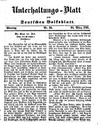 Deutsches Volksblatt für das Main- und Nachbar-Land. Unterhaltungs-Blatt zum Deutschen Volksblatt (Deutsches Volksblatt für das Main- und Nachbar-Land) Sonntag 24. März 1861