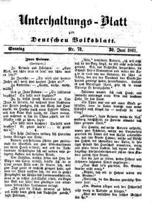 Deutsches Volksblatt für das Main- und Nachbar-Land. Unterhaltungs-Blatt zum Deutschen Volksblatt (Deutsches Volksblatt für das Main- und Nachbar-Land) Sonntag 30. Juni 1861