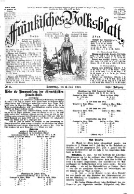 Fränkisches Volksblatt. Ausg. 000 (Fränkisches Volksblatt) Donnerstag 16. Juli 1868