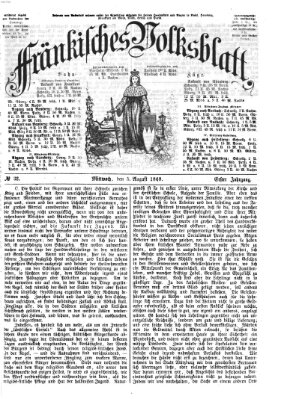 Fränkisches Volksblatt. Ausg. 000 (Fränkisches Volksblatt) Mittwoch 5. August 1868