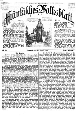 Fränkisches Volksblatt. Ausg. 000 (Fränkisches Volksblatt) Donnerstag 20. August 1868