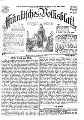 Fränkisches Volksblatt. Ausg. 000 (Fränkisches Volksblatt) Freitag 25. September 1868