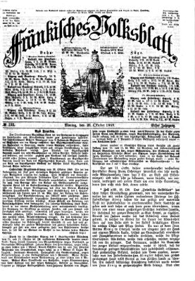 Fränkisches Volksblatt. Ausg. 000 (Fränkisches Volksblatt) Montag 26. Oktober 1868