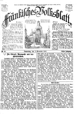 Fränkisches Volksblatt. Ausg. 000 (Fränkisches Volksblatt) Donnerstag 5. November 1868