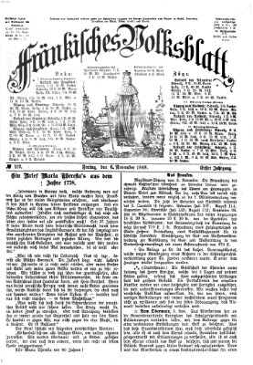 Fränkisches Volksblatt. Ausg. 000 (Fränkisches Volksblatt) Freitag 6. November 1868