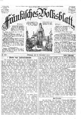 Fränkisches Volksblatt. Ausg. 000 (Fränkisches Volksblatt) Mittwoch 18. November 1868