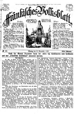 Fränkisches Volksblatt. Ausg. 000 (Fränkisches Volksblatt) Montag 30. November 1868