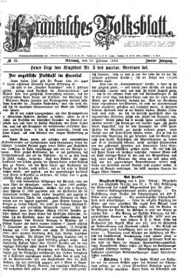 Fränkisches Volksblatt. Ausg. 000 (Fränkisches Volksblatt) Mittwoch 10. Februar 1869