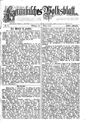 Fränkisches Volksblatt. Ausg. 000 (Fränkisches Volksblatt) Montag 1. März 1869