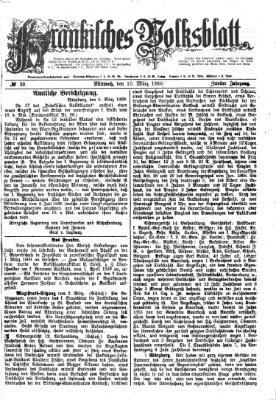 Fränkisches Volksblatt. Ausg. 000 (Fränkisches Volksblatt) Mittwoch 10. März 1869