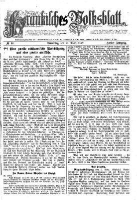 Fränkisches Volksblatt. Ausg. 000 (Fränkisches Volksblatt) Donnerstag 11. März 1869