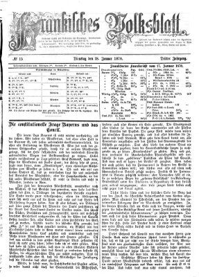 Fränkisches Volksblatt. Ausg. 000 (Fränkisches Volksblatt) Dienstag 18. Januar 1870